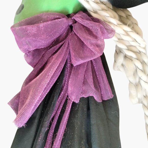 Witch Halloween Decor Wall Hanging Sound Light Red Eyes Touch Activated Hackles - Picture 8 of 11